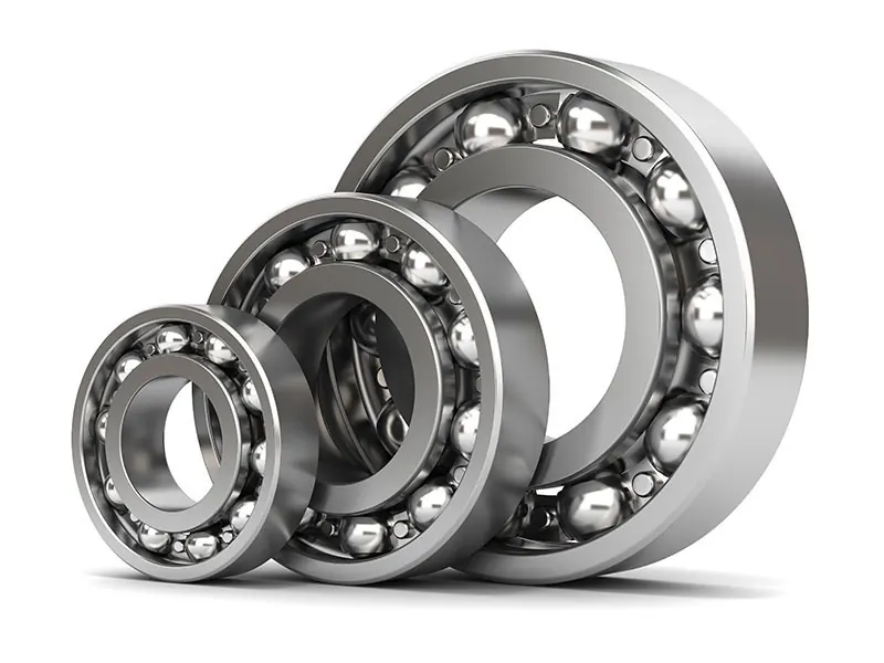 Industrial ball bearings in three sizes