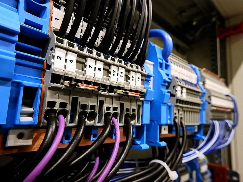 Industrial terminal blocks and control wiring
